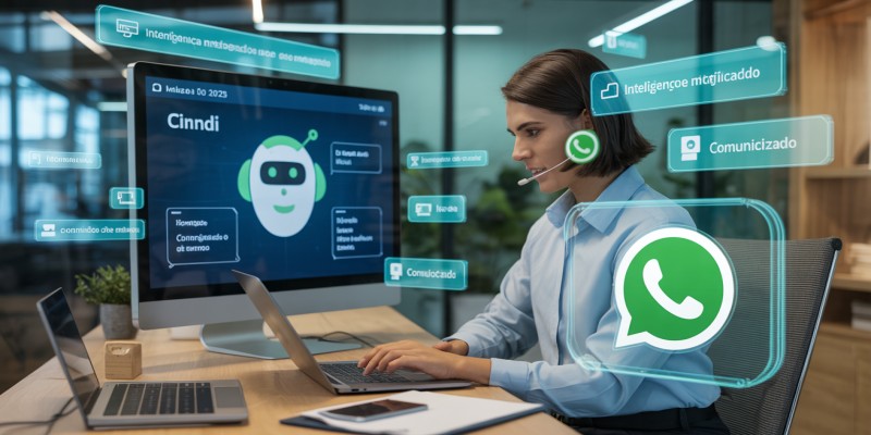 Cinndi: A melhor plataforma de chatbot IA com API oficial WhatsApp 2025